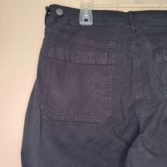 AMERICAN EAGLE women's size 14 Stovepipe stretch high waisted wide leg jeans - Picture 5 of 12